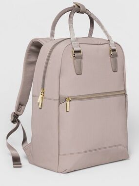 Women's Laptop Backpack Tote in Dusty Taupe - Convertible Work Bag